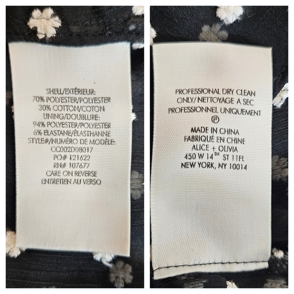 Alice + Olivia Black and White Polka Dot Blouse - Picture 15 of 16